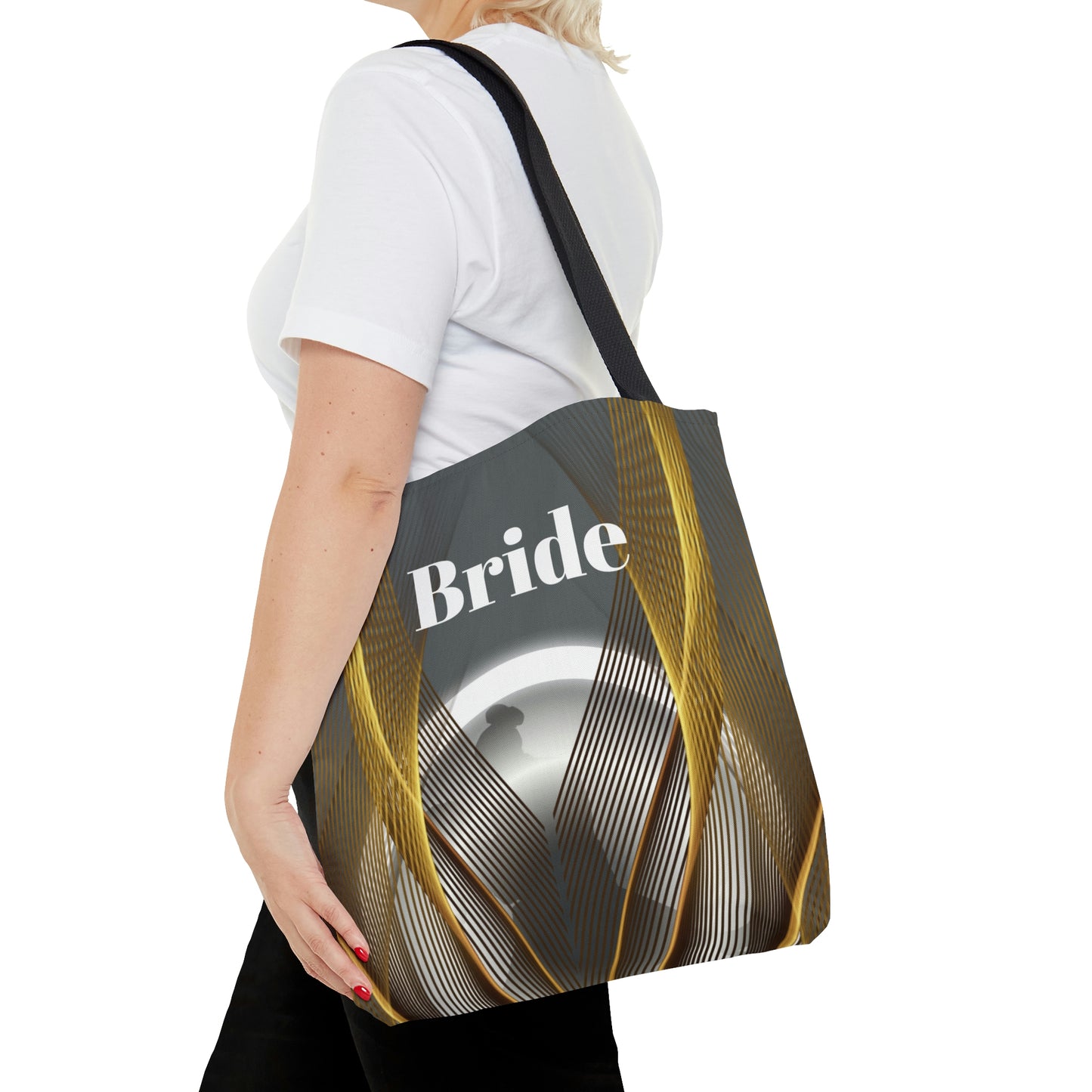 Bride Tote Bag | Grey Pattern Wedding Gift | Bridal Shower | Women Engagement Bride to be Handbag