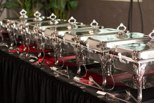 Deniza Luxury Scroll Buffet Server 8 QT. Food Warmer.-chafing dish food warmer-Free Item Online