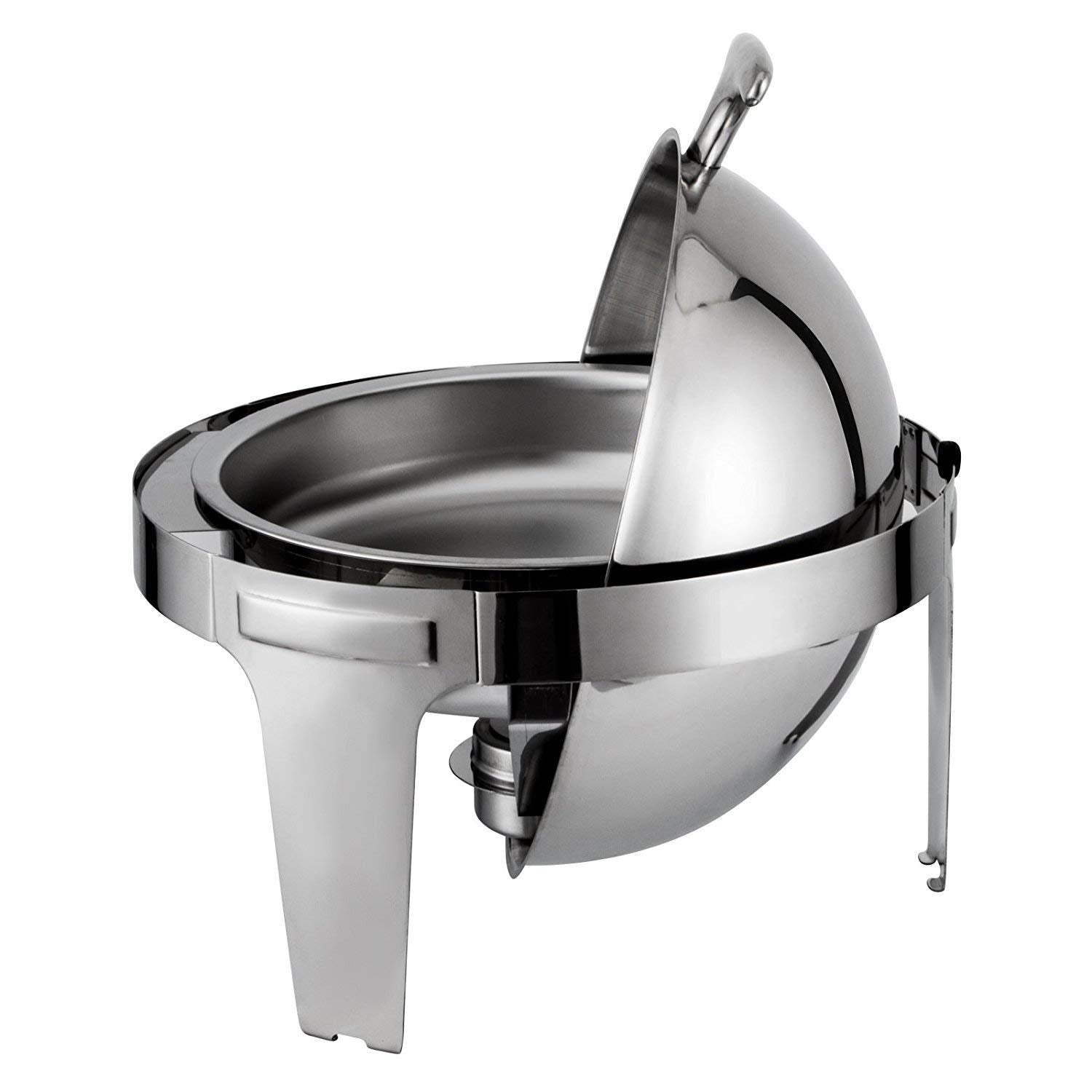 Round Food Warmer 6.5 Qt Roll Top Stainless Steel-chafer-Free Item Online