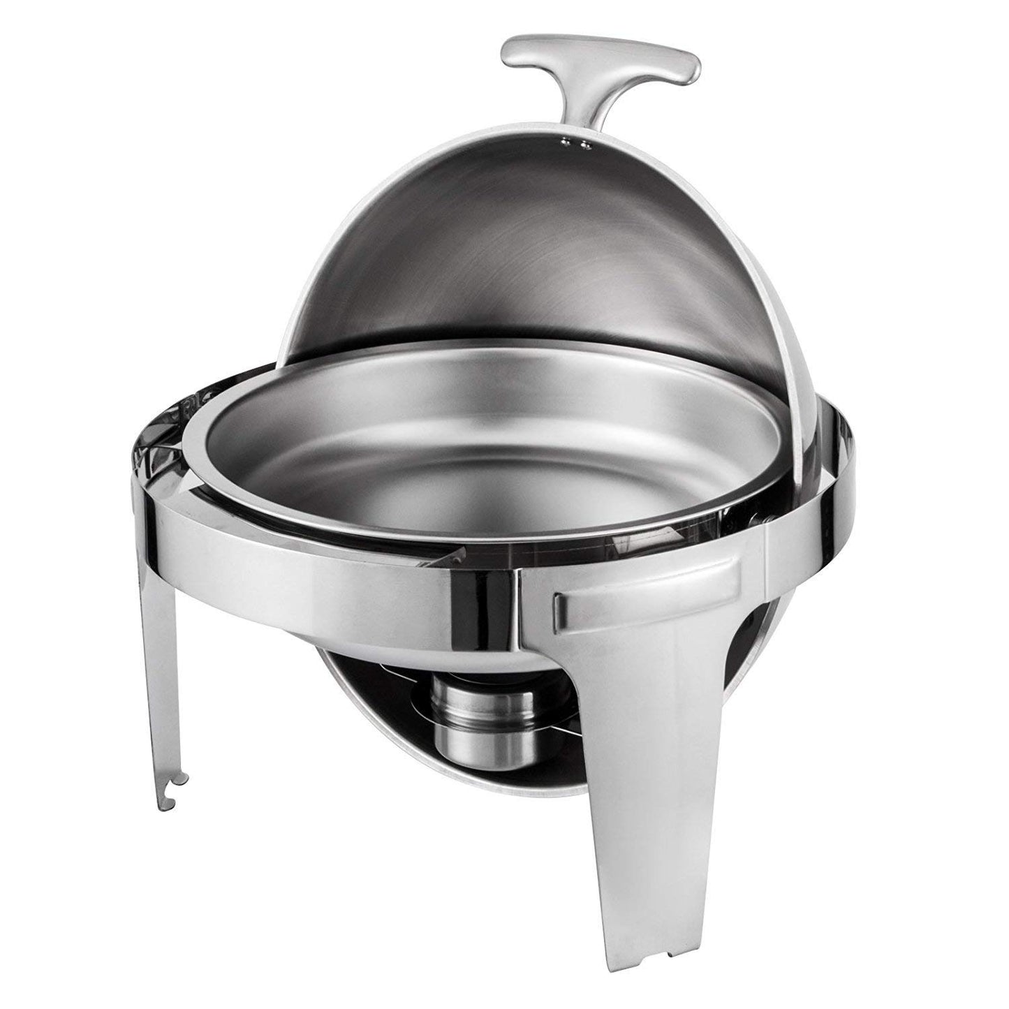Round Food Warmer With Gold Handle 6.5QT-chafer-Free Item Online