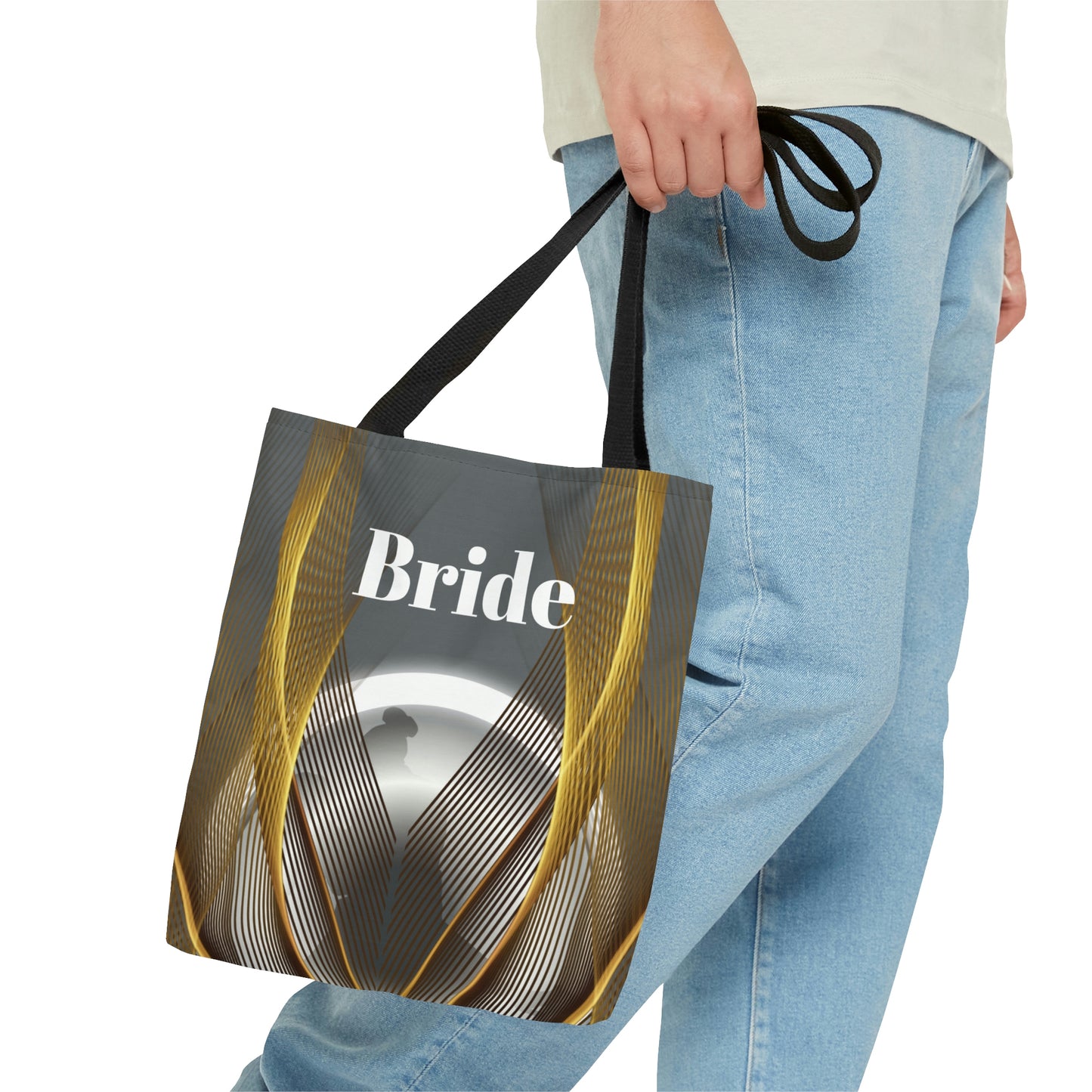 Bride Tote Bag | Grey Pattern Wedding Gift | Bridal Shower | Women Engagement Bride to be Handbag