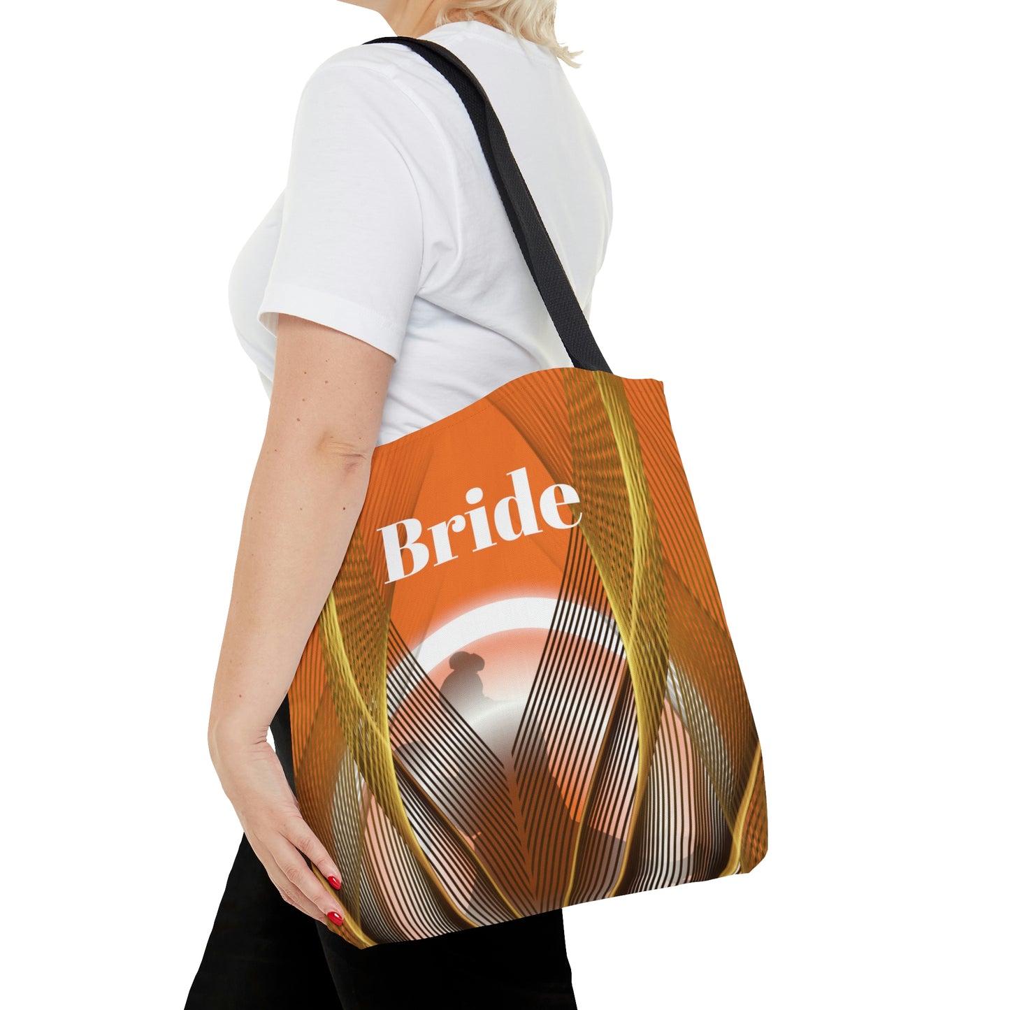 Custom Bridal Tote | Orange Bag | Practical Wedding Gift | Bridal Shower | Women Engagement Bride to be Handbag