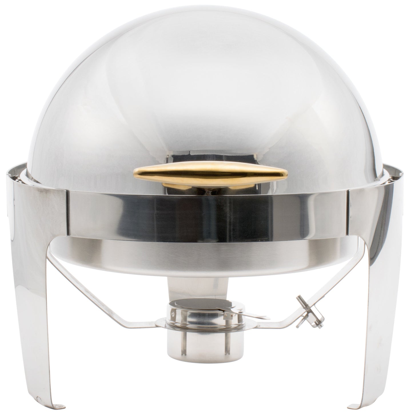 Round Food Warmer With Gold Handle 6.5QT-chafer-Free Item Online