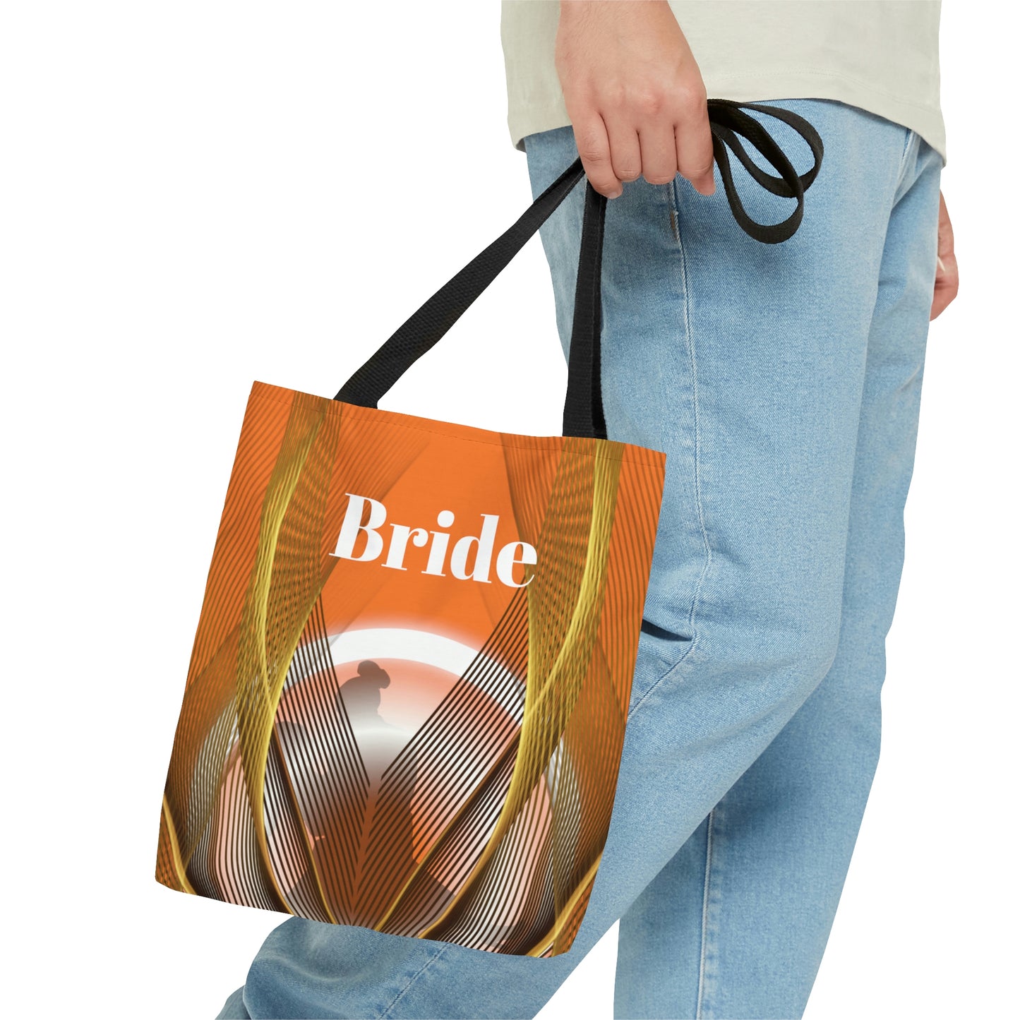 Custom Bridal Tote | Orange Bag | Practical Wedding Gift | Bridal Shower | Women Engagement Bride to be Handbag