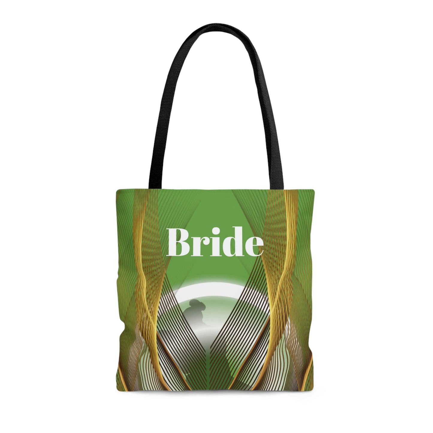 Green Bridal Tote | Custom Bridal Shower Gift Bag | Wedding Handbag | Gift For Bride | Beach Wedding Shoulder Bag