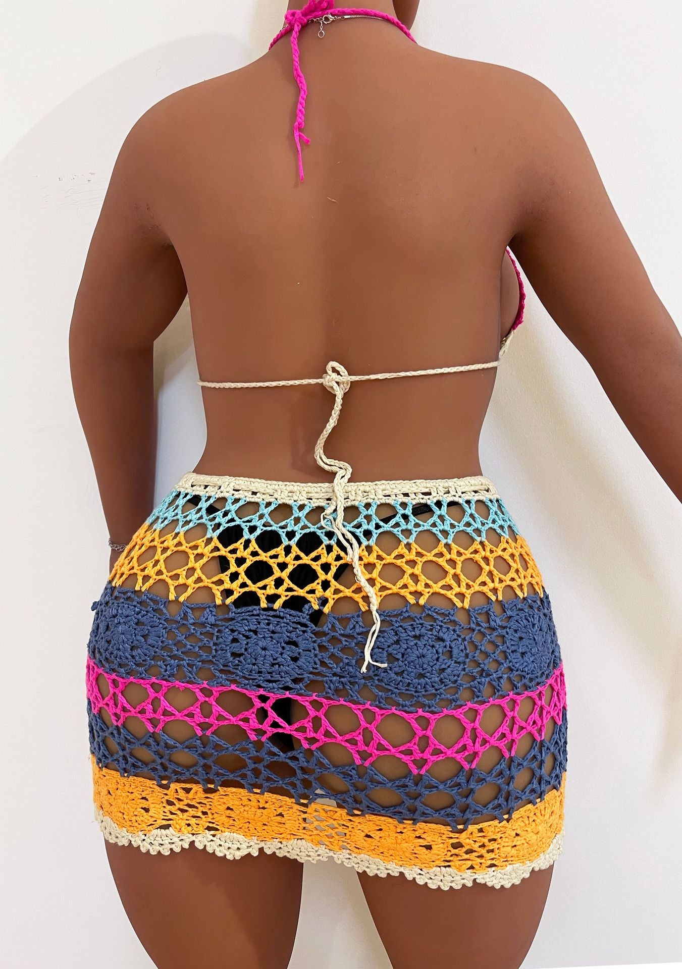 Women Beach Crochet Cover Up Bathing Bikini Plus Size Suit Swimsuit Swimdress Beachwear