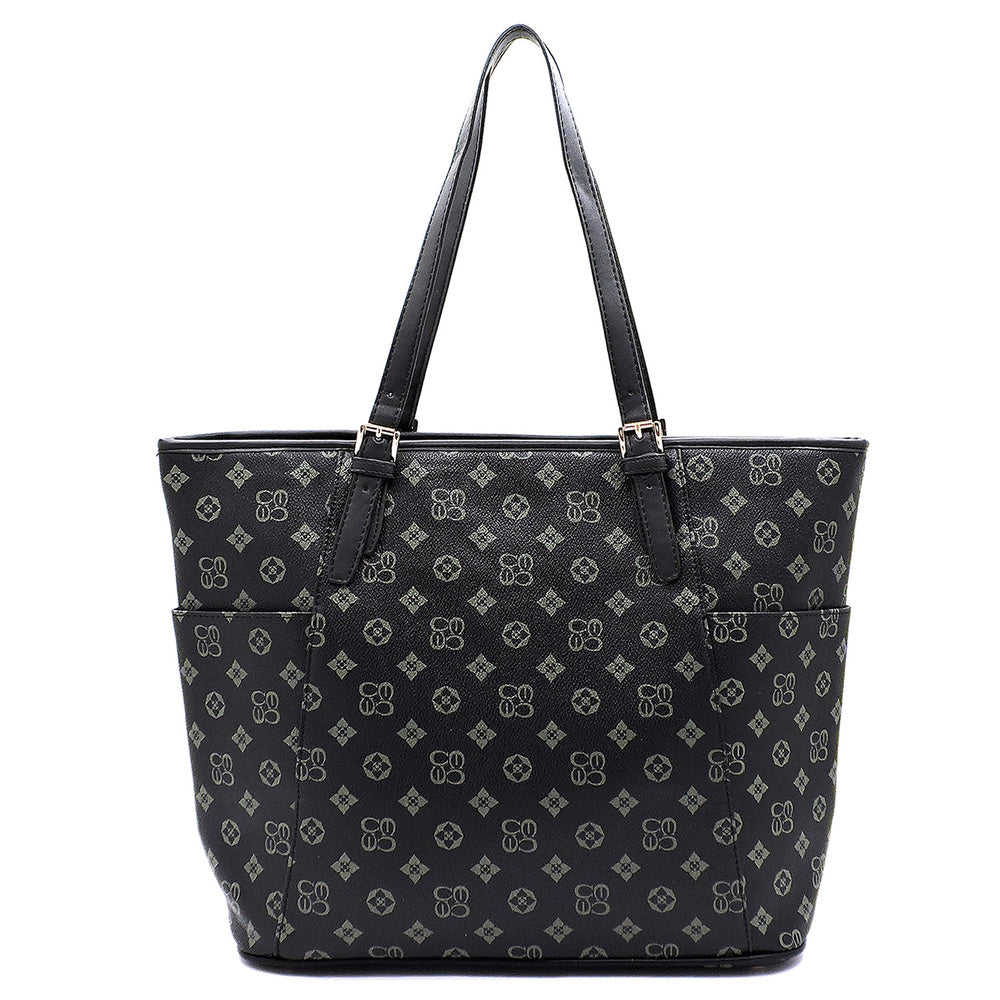 Women Monogram Handbag Shopper Tote BBNX04-Handbag-black-Free Item Online
