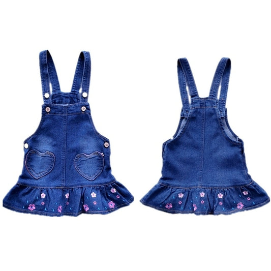 Chumhey 1-6T Kids Sundress Summer Girls Jeans Suspender dress Overalls Baby Straps Denim Bib Dress Toddler Clothing Bebe Clothes