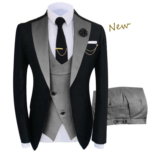 Slim Fit Blazers Ball And Groom Suits For Men Boutique Fashion Wedding( Jacket + Vest + Pants )