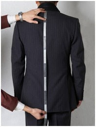Luxury Men Suits Slim Fit Groom Tuxedos Wedding Prom Tailored Double Vent