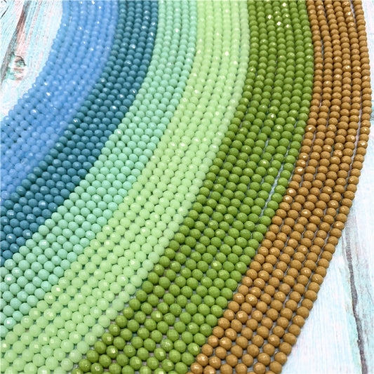 Wholesale 4x6mm/50pcs  Crystal Rondel Faceted Crystal Glass Beads Loose Spacer Round Beads for Jewelry Making Jewelry Diy