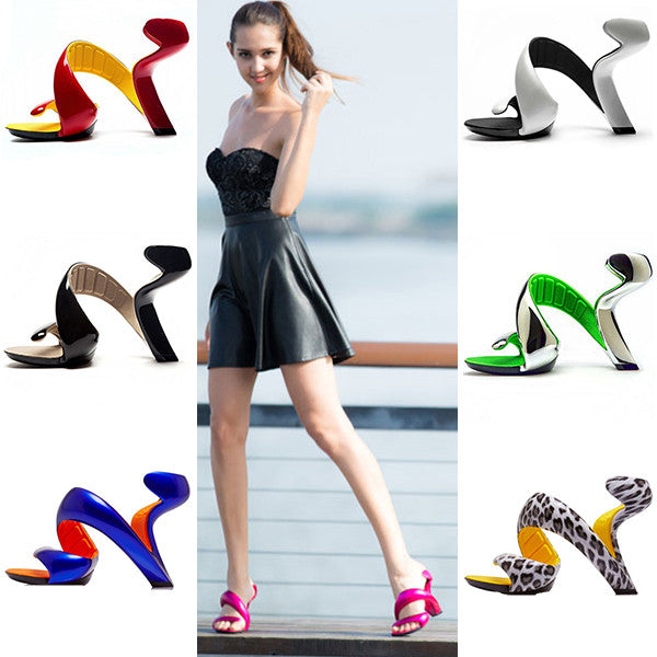 Airy S- Shaped Soleless High Heels Peep Toe Sandals Women Gladiator Fashion Summer Ladies Nightclub Sexy Shoes-women shoes-Free Item Online