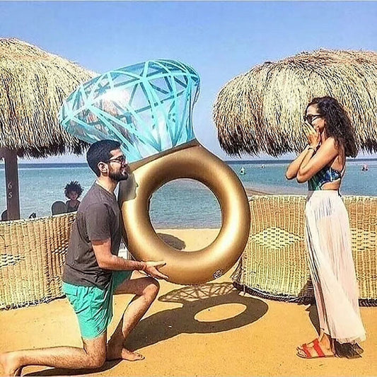 Inflatable Swimming Pool Float  Diamond Ring Heart For Engagement Party
