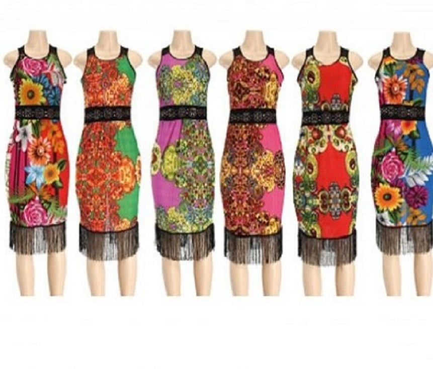 Women floral Sexy Spandex Bodycon Print Dresses-Dresses-freeitemonline.com-Free Item Online