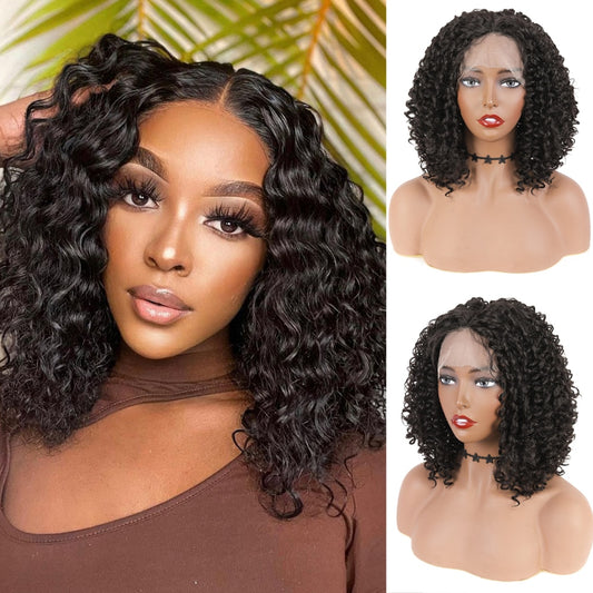 Ombre Brown Kinky Curly Lace Front Wigs