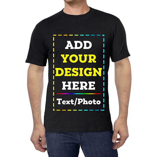 Cotton Custom T Shirt Make Your OWN Design Logo Text Men Print Tshirt Tops Tee