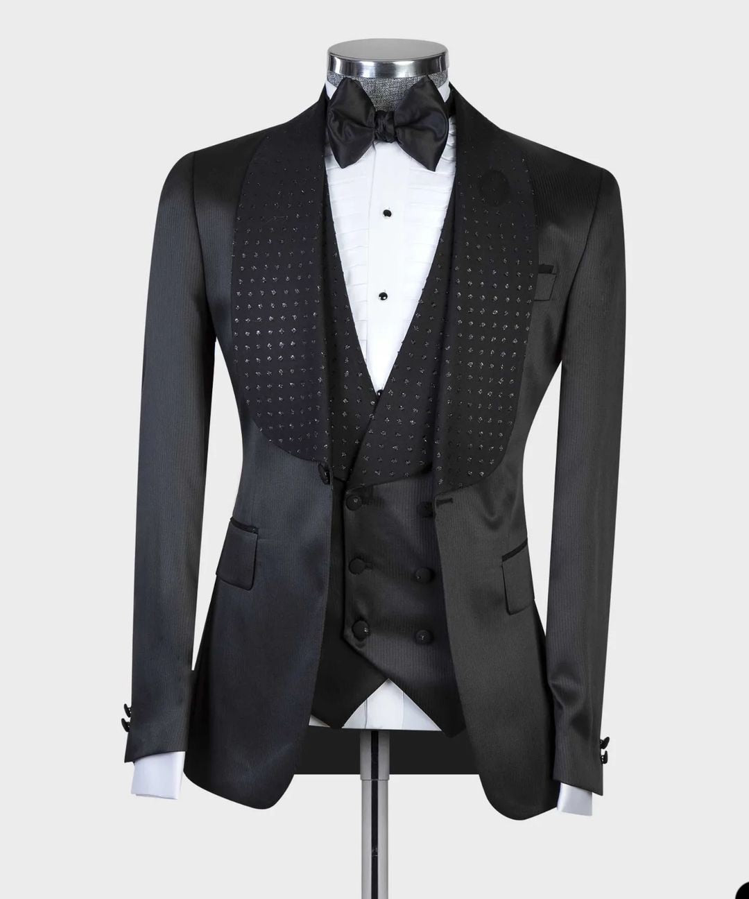 Elegant Black Men Suits With One Button Two Pieces Jacket Vest Custom Made Bridegroom Wedding Formal Men Occasion wear-Top Super Deals-Free Item Online