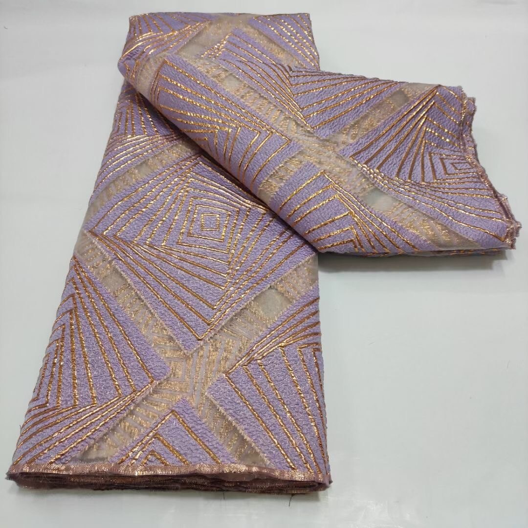 brocade jacquard lace fabric Gold 5 yards