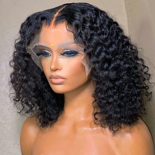 Short Bob Wig Jerry Curly Human Hair