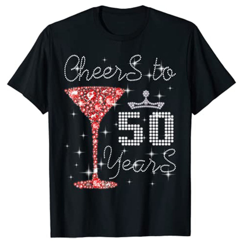Queen Princess Cheers To 50 Years Birthday T-Shirt