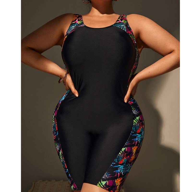 Plus Size Swimsuit Women Push Up Bathing Suit High waist Beachwear Monokini One Piece Swimwear