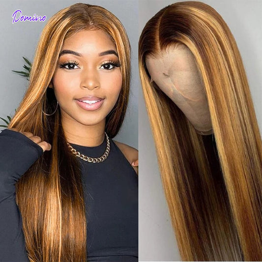 Lace Wigs Remy T Part Brazilian Bone Straight  Human Hair