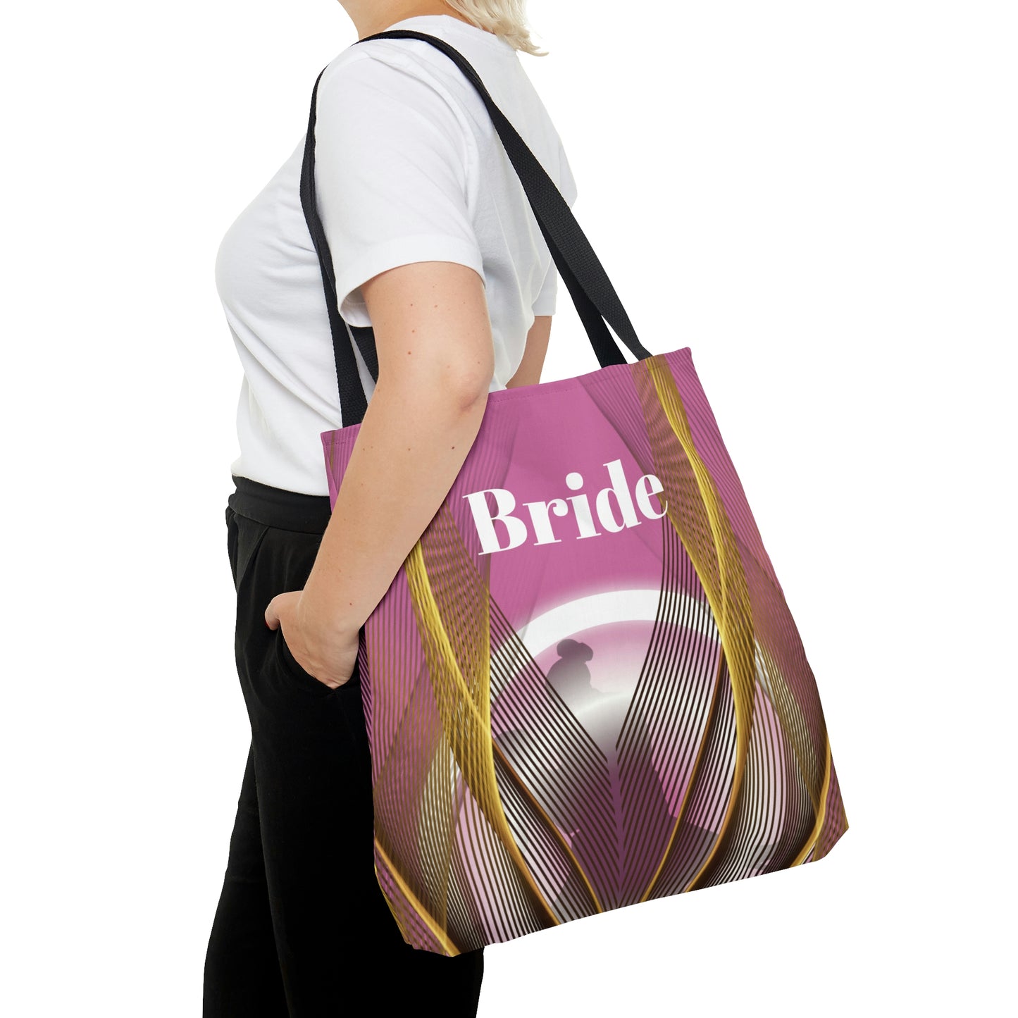 Custom Bride Tote | Pink Women Shoulder Bag | Practical Wedding Gift for Her | Bridal Shower Gift | Women Engagement | Bride to be