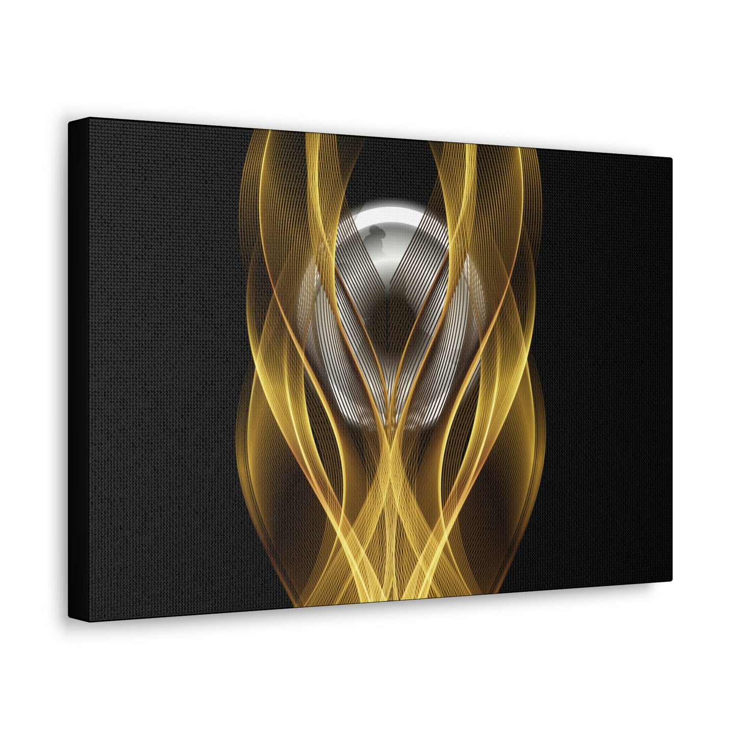 Home Decor Custom Wall ART | Canvas Frame Gold and Black Print | Painting Poster | Abstract Design | Modern Home Office Wall Frame | Firelin