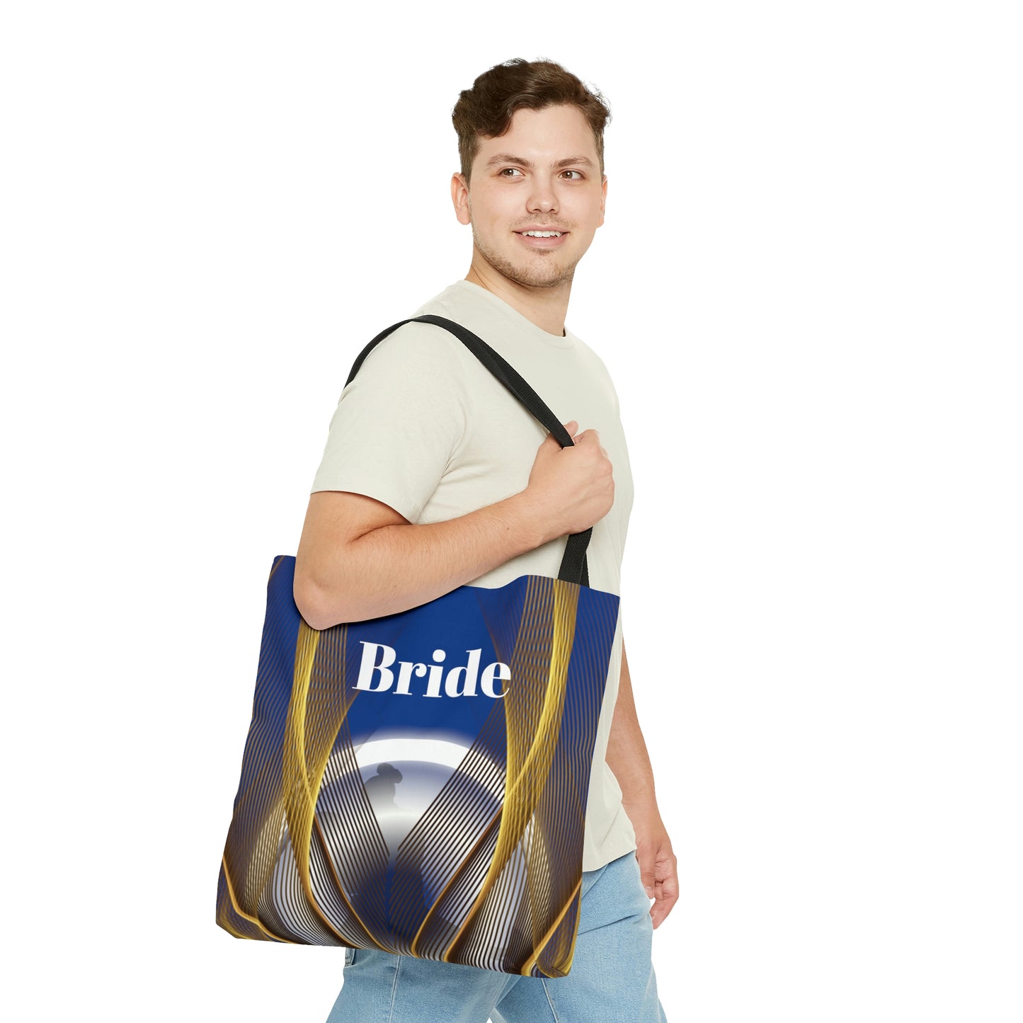 Custom Bride Tote | Blue Women Shoulder Bag | Practical Wedding Gift for Her | Bridal Shower Gift | Women Engagement | Bride to be