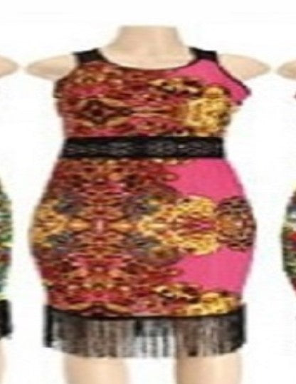 Women floral Sexy Spandex Bodycon Print Dresses-Dresses-freeitemonline.com-M-pink-Free Item Online
