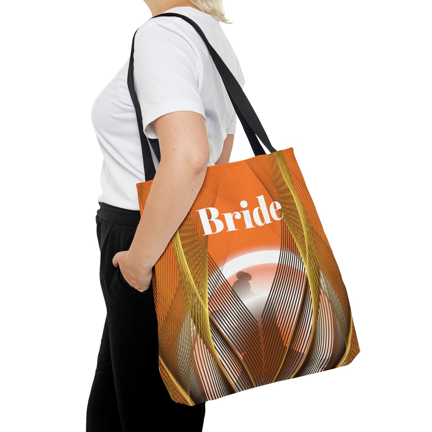 Custom Bridal Tote | Orange Bag | Practical Wedding Gift | Bridal Shower | Women Engagement Bride to be Handbag