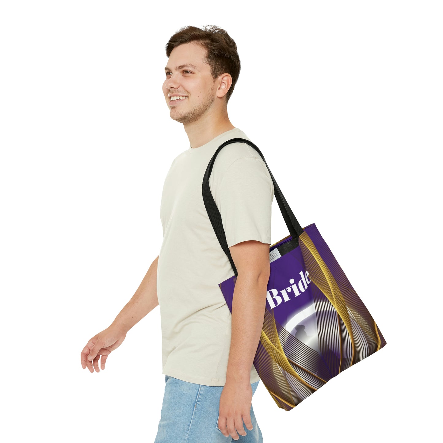 Purple Bridal Tote | Custom Bridal Shower Gift Bag | Wedding Handbag | Gift For Bride | Beach Wedding Shoulder Bag