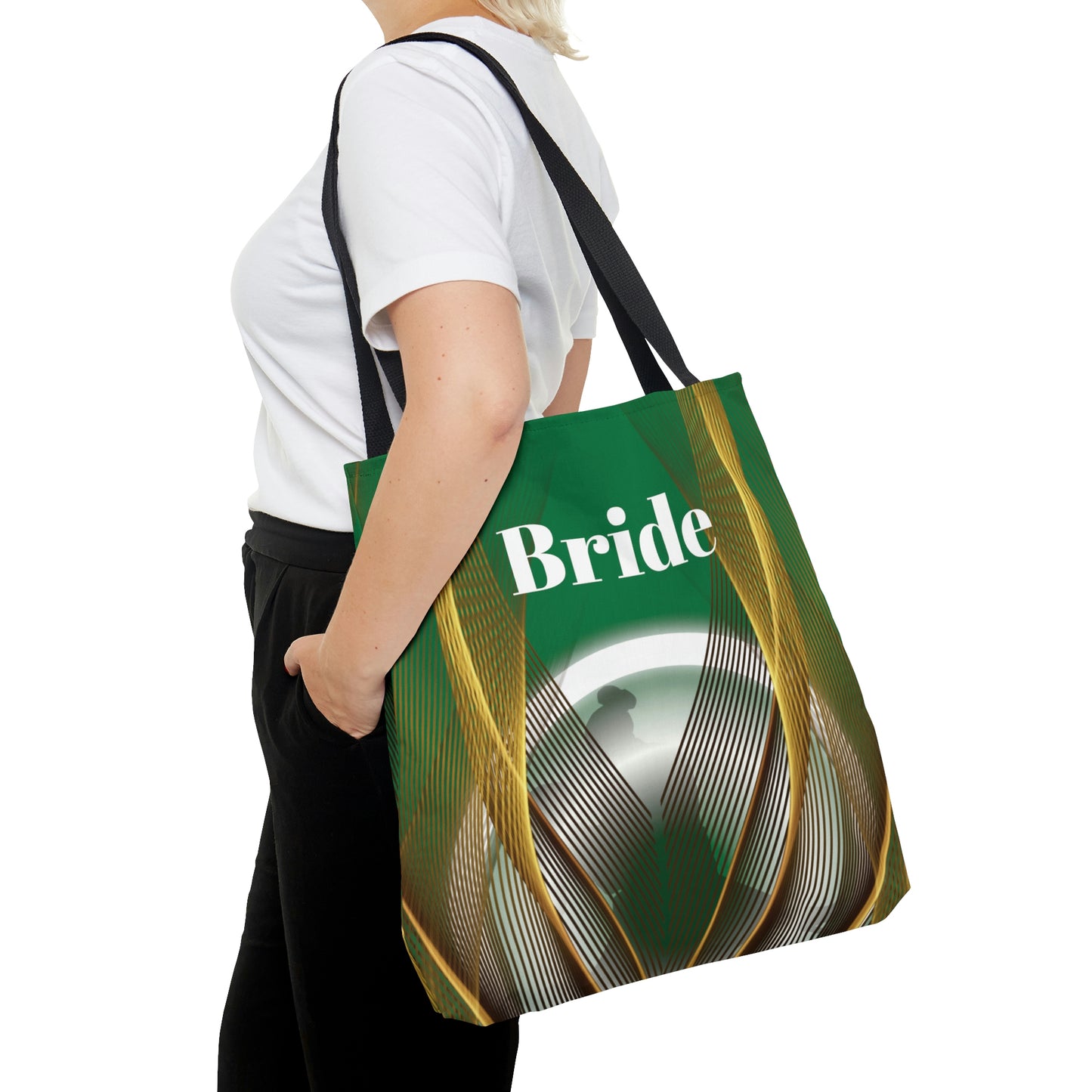 Custom Bride Tote | Green Women Shoulder Bag | Practical Wedding Gift for Her | Bridal Shower Gift | Women Engagement | Bride to be