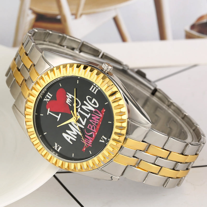Husband Loves Wrist Watch Gifts From Wives-I love my amazing husband-Free Item Online