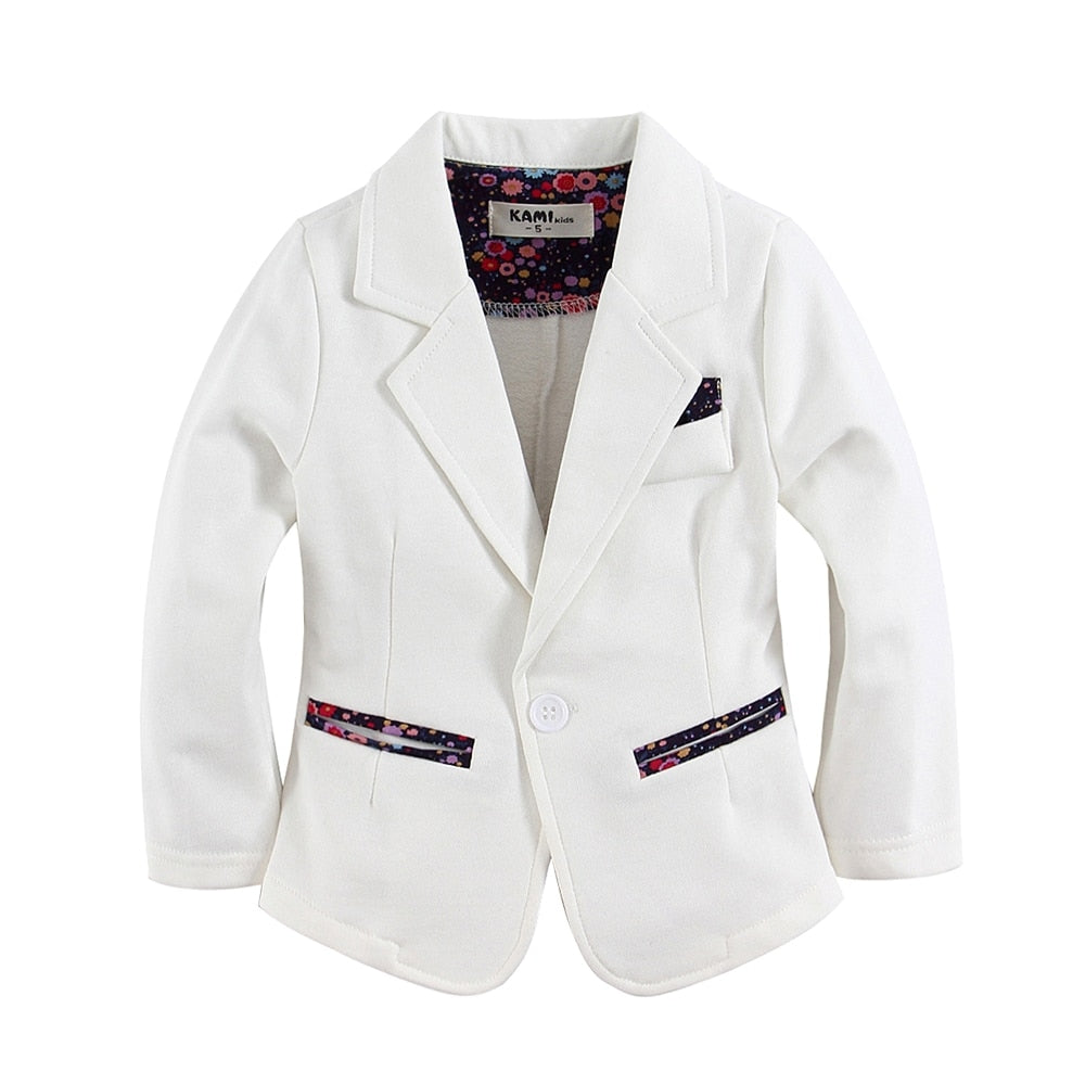 new arrival knitted cotton 100% toddler girl blazer  solid white