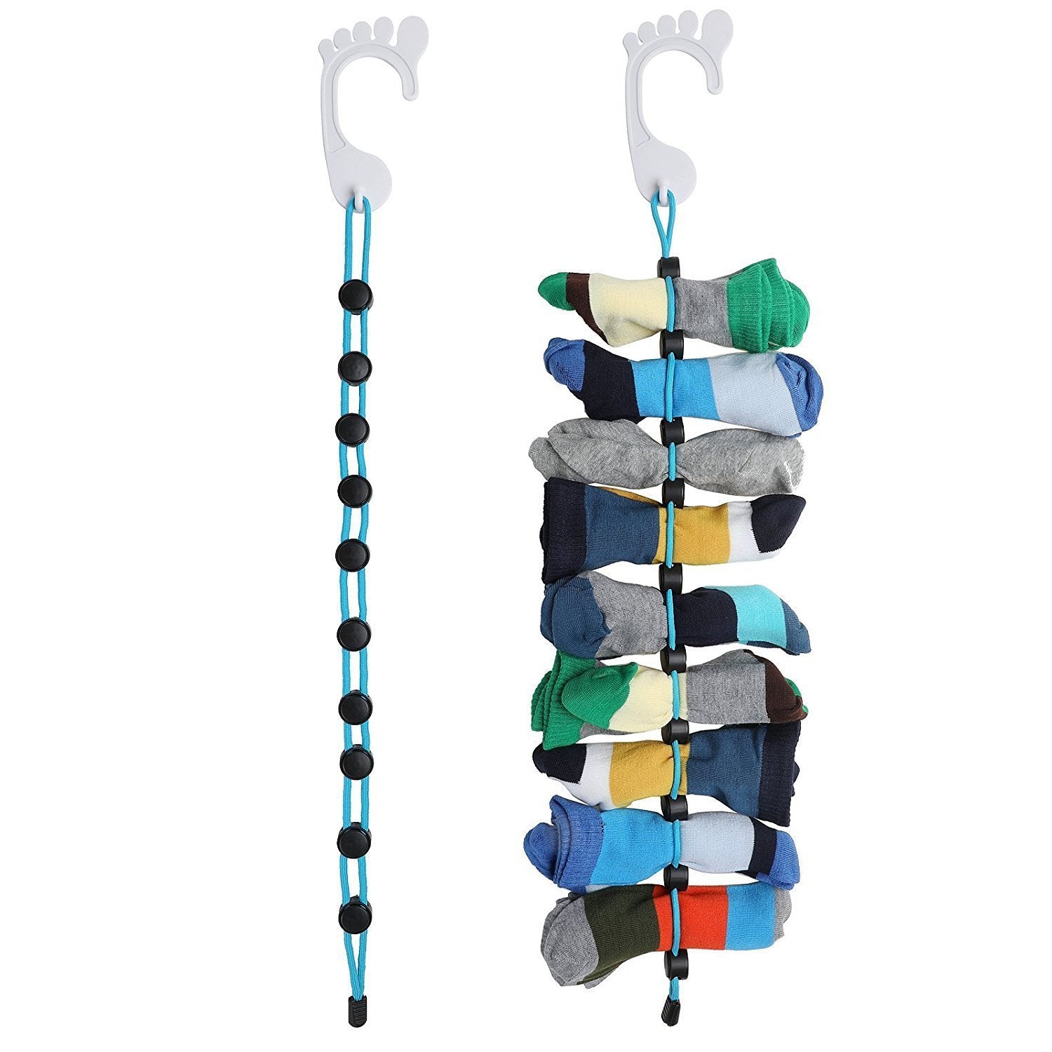 Dannex 4 in 1 Socks Wash Storage and Clothes Organizer Adjustable Non-slip Hanging Loop-socks hanger and organizer-Free Item Online