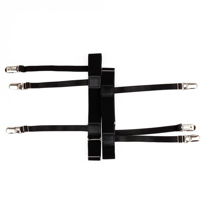 2 Pcs Keep Shirt Tuck In Stays Belt with Non-slip Locking Clips-Free Item Online