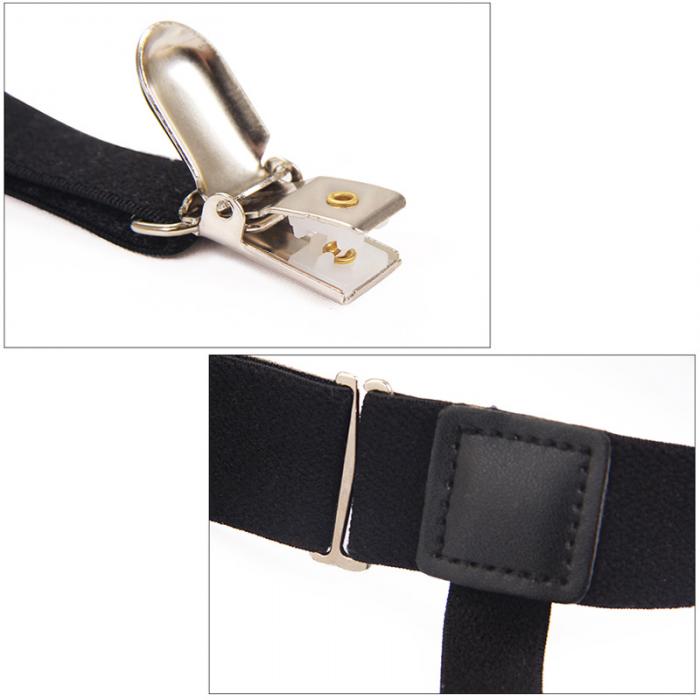 2 Pcs Keep Shirt Tuck In Stays Belt with Non-slip Locking Clips-Free Item Online