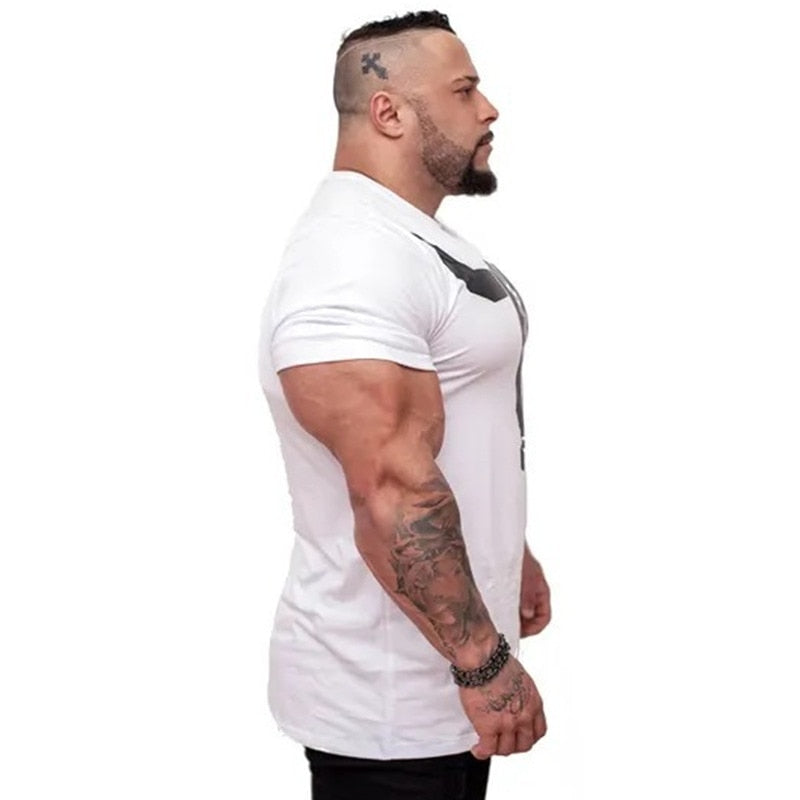 Ryan Designs Men Gyms Fitness Bodybuilding Skinny T-shirt-body building top-Free Item Online