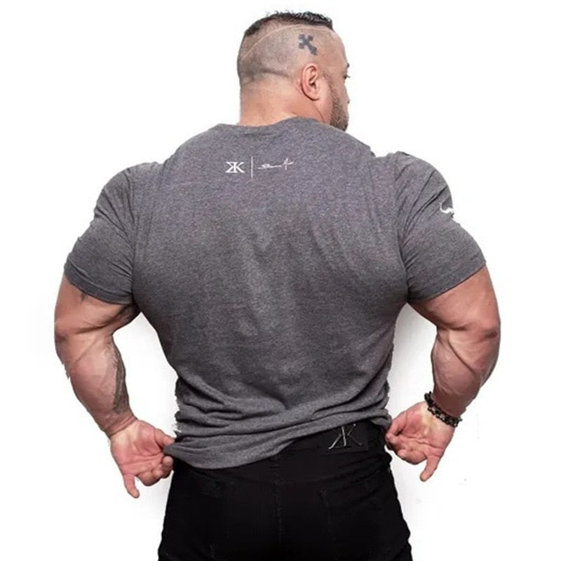 Ryan Designs Men Gyms Fitness Bodybuilding Skinny T-shirt-body building top-Free Item Online