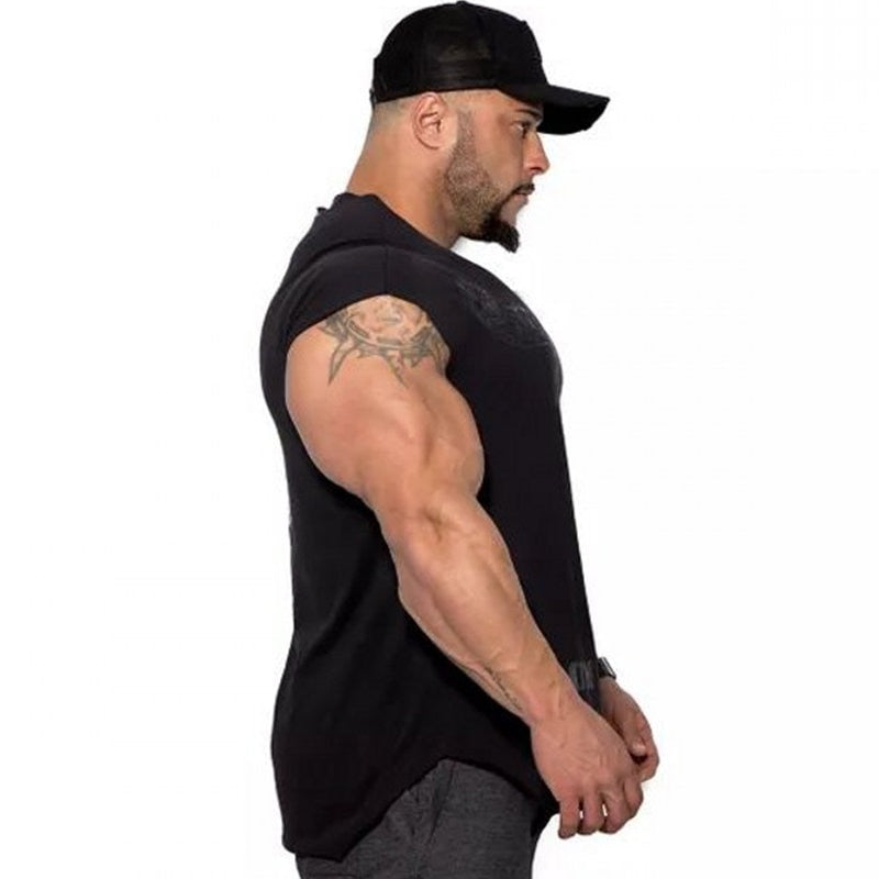 Ryan Designs Men Gyms Fitness Bodybuilding Skinny T-shirt-body building top-Free Item Online