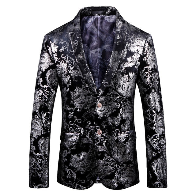 Designer men's slim suit jacket