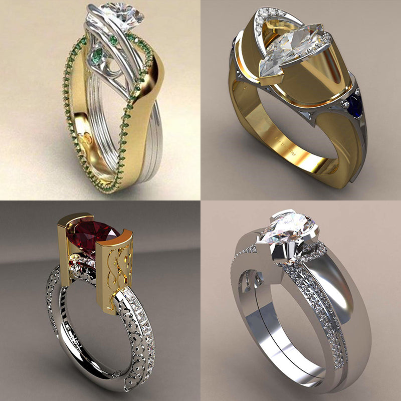 Judy Luxury Women Rings Unique Vintage Wedding Cocktail Rings-wedding and engagement rings-Free Item Online
