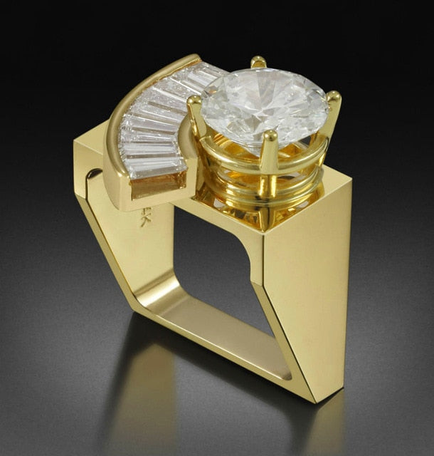 Judy Unique Fashion Women Silver Gold Rings Promise Wedding Engagement Rings-ring-7-03-Free Item Online