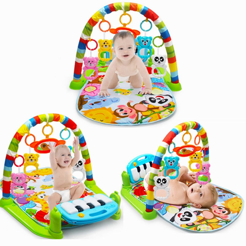 Best Baby Play Foam Activity Gym  Music Mat Carpet Toys Kid Crawling Play mat Game Develop Mat with Piano Keyboard Infant Rug Early Education Rack Toy