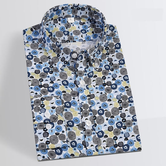 Jenkins Cotton Men Designer Shirt