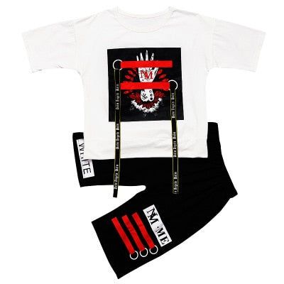 Summer Boys Clothing Set Short Sleeve T Shirt and Pants Casual 4-14 Years Child Boy Clothes