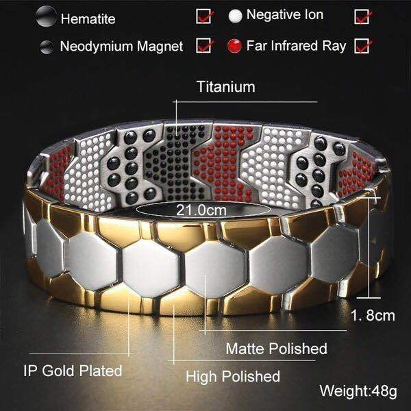 Magnetic therapy Chain Link Bracelet for Women Men Health Care Energy  Fashion Jewelry Fitness Weight Loss