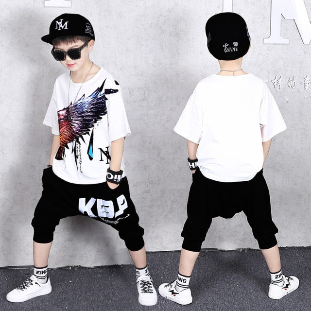 Fashion Boy Clothes Cool Kids Hip Hop Clothing Sports Suit