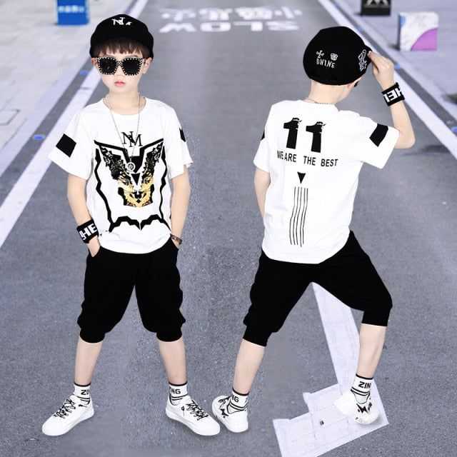 Fashion Boy Clothes Cool Kids Hip Hop Clothing Sports Suit